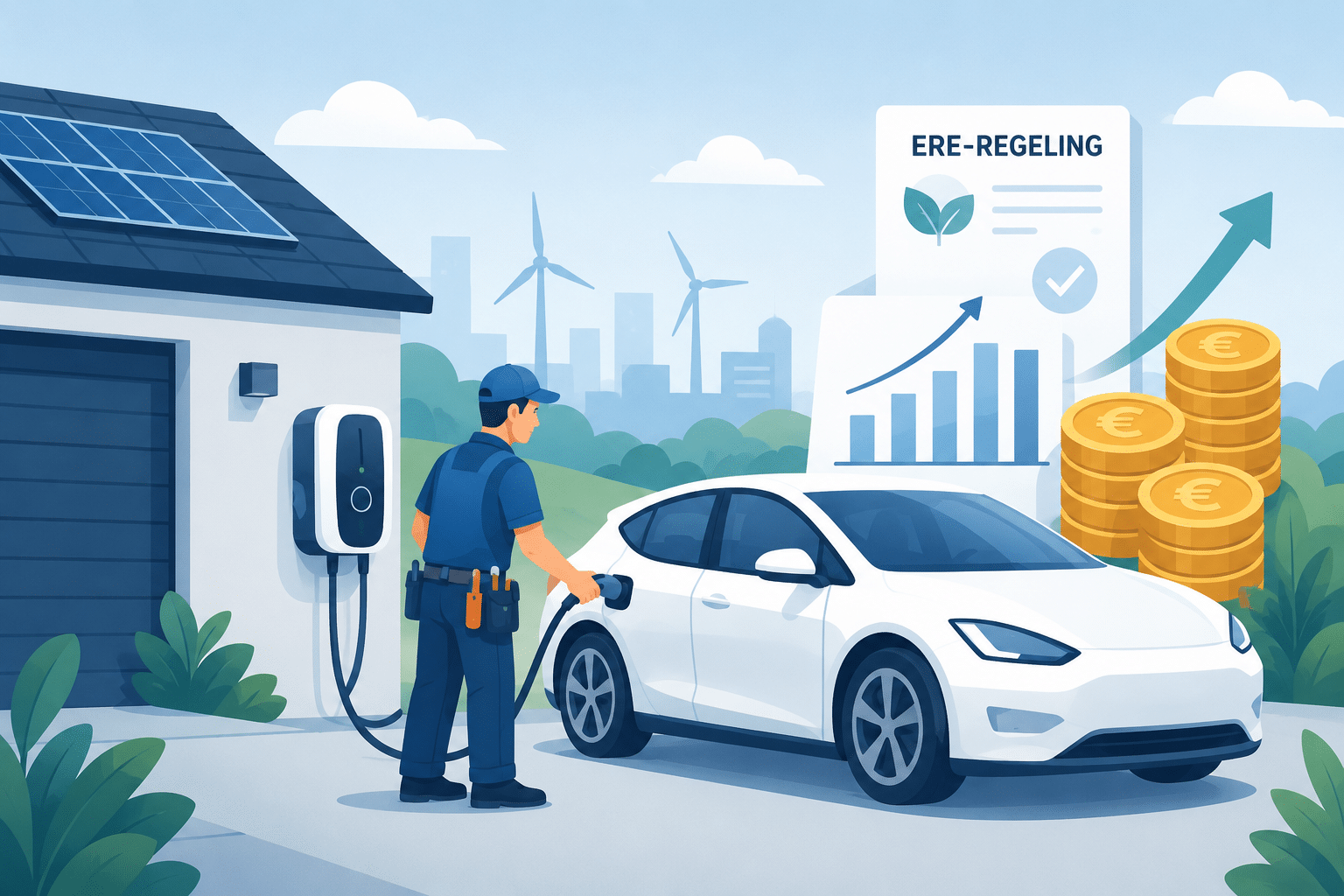 ERE-regeling 2026 met MID-gecertificeerde laadpaal voor thuisladen van een elektrische auto